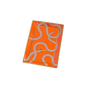 Jonathan Adler Eden Rectangular Tray in Vibrant Orange