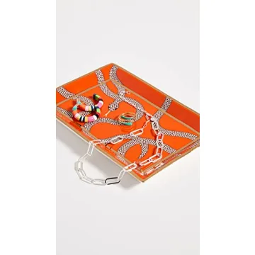 Jonathan Adler Eden Rectangular Tray in Vibrant Orange