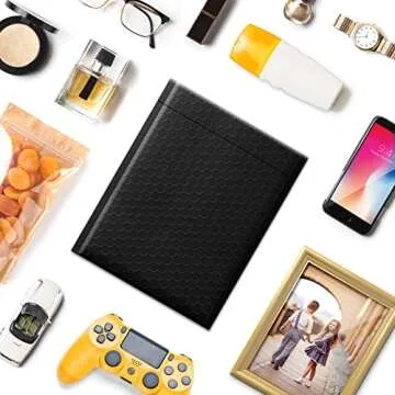 Metronic Bubble Mailers 6x10 Inch 50 Pack, Black Bubble Mailer, Self-Seal, Waterproof, Cushioning Padded Envelopes,Shipping Bags for Shipping, Packaging for Business, Bubble Mailers Usable Size 6x9