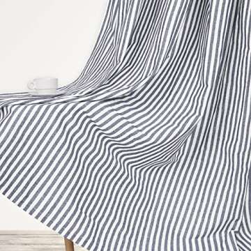 Cotton Linen Rustic Button Bohemian Curtains for Home