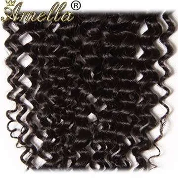 Amella 4x4 Swiss Lace Closure Brazilian Kinky Curly Hair