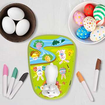 Engfa Easter Egg Decorating Kit, Cute Bunny Decorator with Markers, DIY Easter Egg Coloring Kits wit...