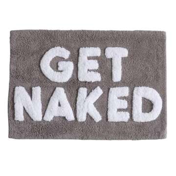 Market & Place Get Naked Bath Rug, Cute Bathroom Mat, Funny Bathroom Decor for Tub and Shower, Cotto...