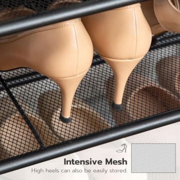 HOOBRO Industrial 4-Tier Shoe Rack for Stylish Storage