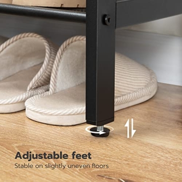 HOOBRO Industrial 4-Tier Shoe Rack for Stylish Storage