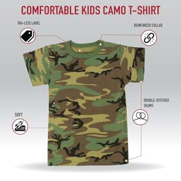 Rothco Kids Camo T-Shirts - Stylish & Comfortable for Outdoor Fun