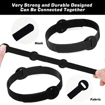 Reusable Cable Ties - 150PCS Hook & Loop Straps