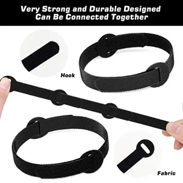Reusable Cable Ties - 150PCS Hook & Loop Straps