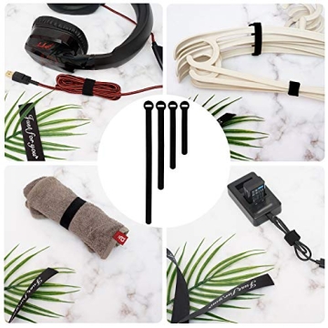 Reusable Cable Ties - 150PCS Hook & Loop Straps