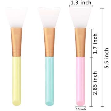 Akstore 5PCS Silicone Face Mask Brush,Mask Beauty Tool Soft Silicone Facial Mud Mask Applicator Brush Hairless Body Lotion And Body Butter Applicator Tools (White)