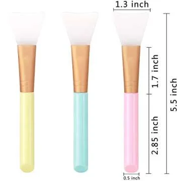 Akstore 5PCS Silicone Face Mask Brush,Mask Beauty Tool Soft Silicone Facial Mud Mask Applicator Brush Hairless Body Lotion And Body Butter Applicator Tools (White)