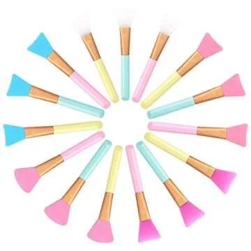 Akstore 5PCS Silicone Face Mask Brush,Mask Beauty Tool Soft Silicone Facial Mud Mask Applicator Brush Hairless Body Lotion And Body Butter Applicator Tools (White)