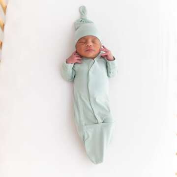 KYTE BABY Bundlers  Unisex Baby Sleeper Gowns in Sage for Newborns