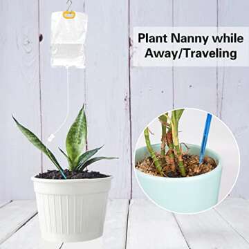 4Pcs Self Watering System for Plants while Away on Vacation, Plant IV Water Bag, Indoor Plant Wateri...