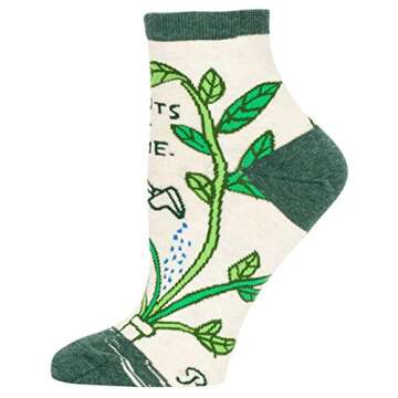 Plants Get Me ~ Blue Q Women's Fun Conversation Starter Ankle Socks