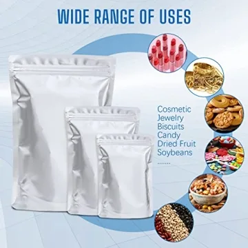 100 Pack Mylar Bags for Long-Term Food Storage with Oxygen Absorbers