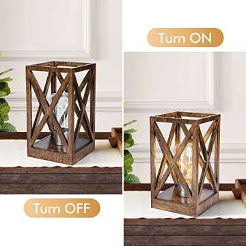 WINGBO Retro Battery Powered Table Lamps - Portable Warm Light