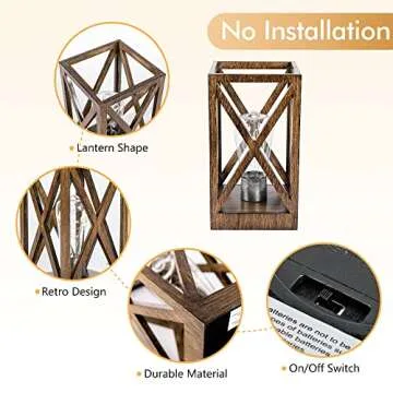 WINGBO Retro Battery Powered Table Lamps - Portable Warm Light