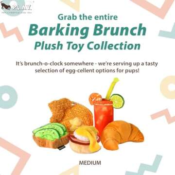P.L.A.Y. Cute Plush Dog Toys - Durable & Eco-Friendly