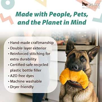 P.L.A.Y. Cute Plush Dog Toys - Durable & Eco-Friendly