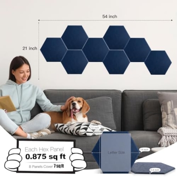 Mollywell Hexagon Acoustic Panels - Soundproofing & Decorative Felt Tiles