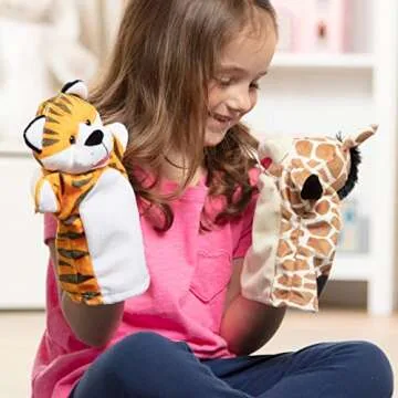 Melissa & Doug Zoo Friends Hand Puppets for Kids Ages 2-6