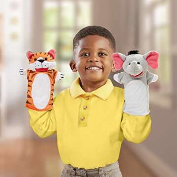 Melissa & Doug Zoo Friends Hand Puppets for Kids Ages 2-6