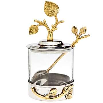 Godinger Leaf Jam Jar - Elegant Kitchen Storage Solution