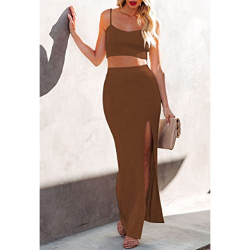 Cutiefox Women's Stylish Crop Top and Skirt Set