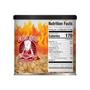 Dee's Nuts Ranch Sriracha Gourmet Peanuts 10oz Can