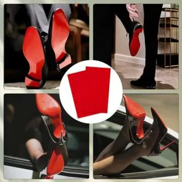 GQTJP 79 in Red Bottom Shoe Protector for Women, Self-Adhesive Christian Louboutin Sole Protector, Red Bottom Heels Guard, Non-Slip Shoe Sole Protector Replacement for Louboutin Shoes(5 in * 79 in)