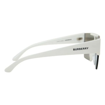 Burberry White Rectangle Sunglasses with Logo