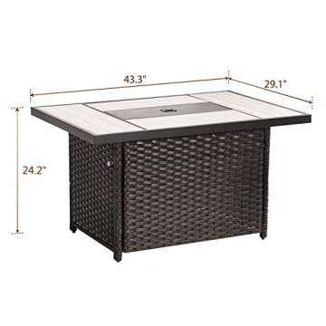 Grand Patio Outdoor Fire Pit Table 50,000 BTU for Patio