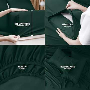 Utopia Bedding Queen Bed Sheets - Soft and Durable Set