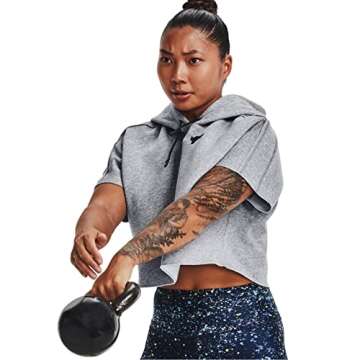 Under Armour Women's Project Rock Fleece Short Sleeve Hoodie - Casual Comfort for Active Women