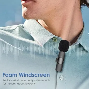 Mini Wireless Furry Windscreen & Foam Cover Set for Lavalier Microphone, Foam Mic Cover with Clips to Reduce Wind Noise, Washable and Windproof Lapel Mic Windscreen Muff (9 Pack)