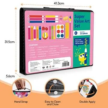 KIDDYCOLOR 211pcs Art Supplies Set for Kids Creative Fun