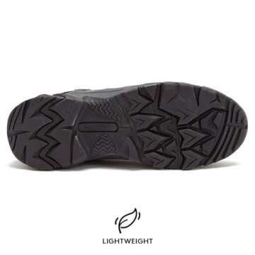 HI-TEC Ravus WP Low Waterproof Hiking Shoes for Men, Lightweight Breathable Outdoor Trekking and Trail Shoes - Dark Grey, 8.5 Medium