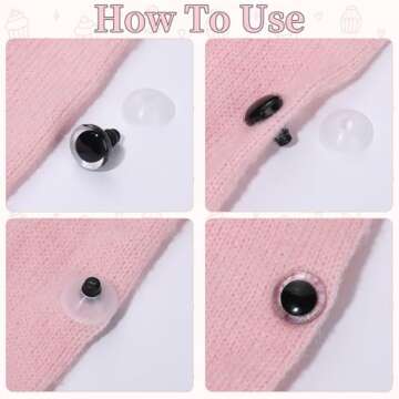 MUCUNNIA 100PCS 18mm Clear Safety Eyes for Crocheting with Washers Safety Eyes for Amigurumi 3D Round Crochet Eyes Doll Eyes for Animals Teddy Bear Crochet Toy