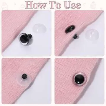 MUCUNNIA 100PCS 18mm Clear Safety Eyes for Crocheting with Washers Safety Eyes for Amigurumi 3D Round Crochet Eyes Doll Eyes for Animals Teddy Bear Crochet Toy