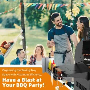 coobest Griddle Caddy for Blackstone 28"/36" Griddle Accessories w/Paper Towel Holder & Knife Rack, Grill Accessories Space Saving Grill Tool Holder for Blackstone BBQ Accessories Organizer