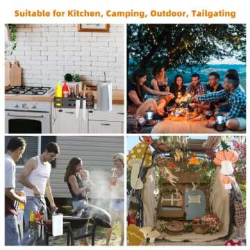 coobest Griddle Caddy for Blackstone 28"/36" Griddle Accessories w/Paper Towel Holder & Knife Rack, Grill Accessories Space Saving Grill Tool Holder for Blackstone BBQ Accessories Organizer