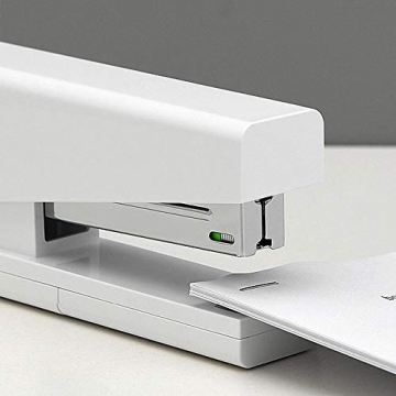 Durable White Desktop Stapler with Built-in Storage