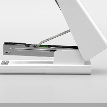 Durable White Desktop Stapler with Built-in Storage