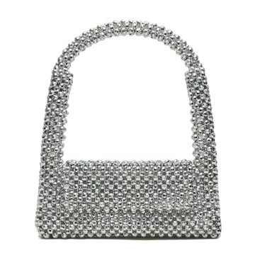 Elegant Miuco Pearl Clutch for Women - Sparkly Wedding & Party Purse