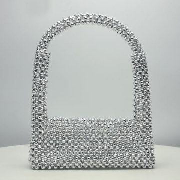 Miuco Pearl Bag Clutch Sparkly Glitter Handbag for Women