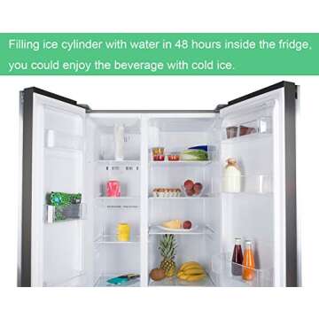 Emica Home 1 Gallon Cold Drink Glass Beverage Dispenser with Ice Infuser, Clear Bail & Trigger with Locking Clamp Drink Dispenser with Easy Flow Spigot for Outdoor, Parties and Daily Use