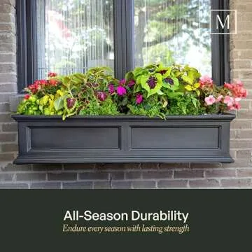 Mayne Fairfield 3-Foot Window Box – Durable Self-Watering Planter