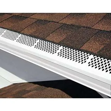AMERIMAX 85370 Snap-In Gutter Guard - 3Ft White Protects Gutters
