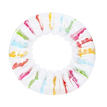 MorTime 40'' Rainbow Inflatable Pool Roller Float for All Ages